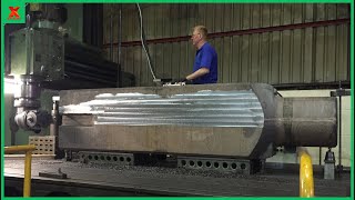 Most Satisfying Heavy Duty CNC Lathe In Working. Horizontal Boring \& Milling Machines
