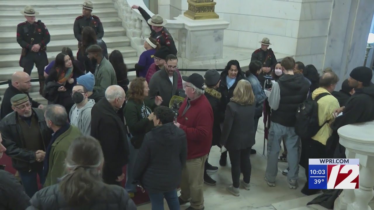 Homelessness advocates rally at State House ahead of McKee's annual address