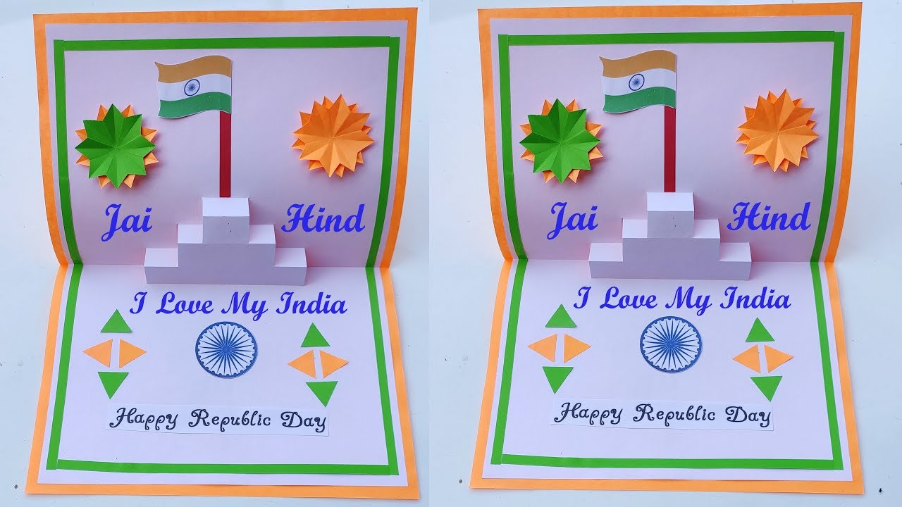 Republic day card making ideas / Independence day special greeting card