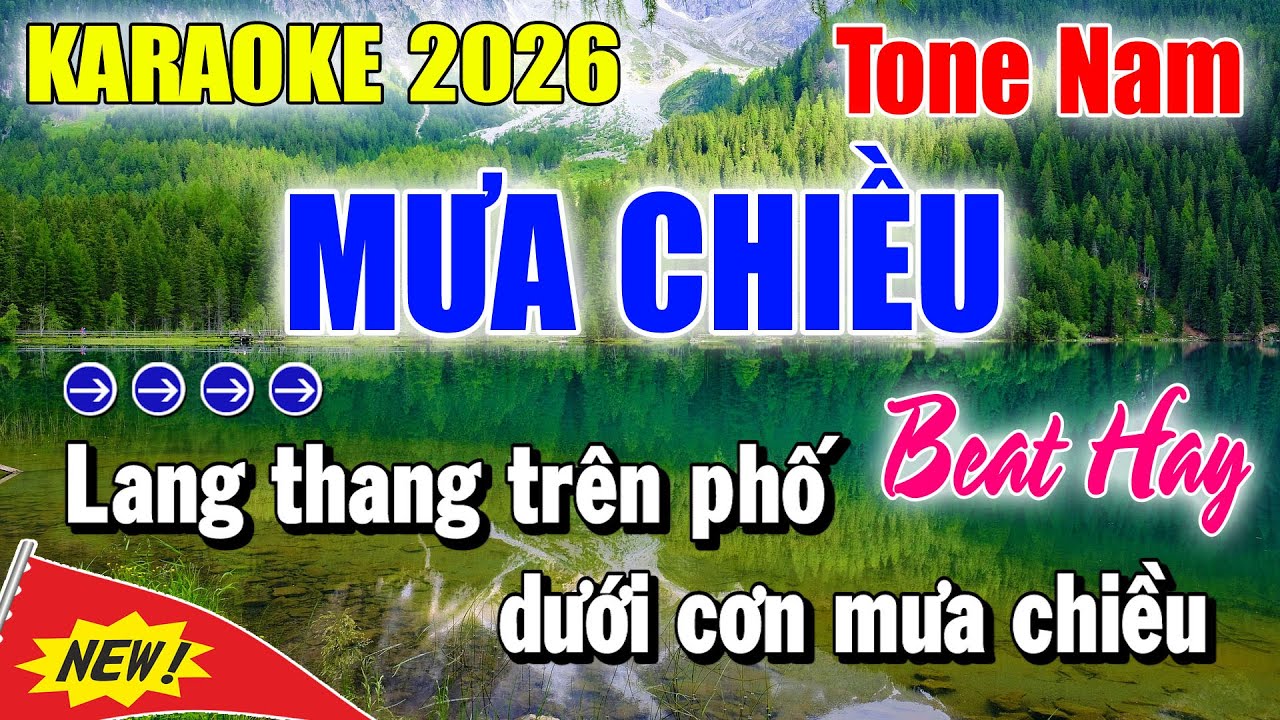 Karaoke Mưa Chiều Tone Nam | Nhạc Sống Mới Nhất | Karaoke Thanh Duy