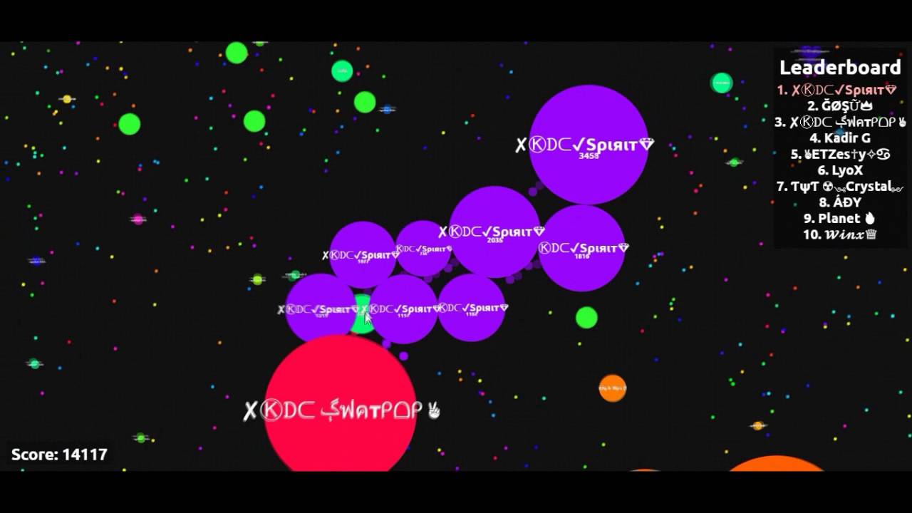 Agario First Video w/ XKDC clan *destroy 2 lobbies*