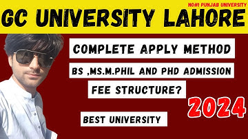 How to Apply Online to GCU Lahore: Step by Step Application Guide: Gcu Admission Apply 2024