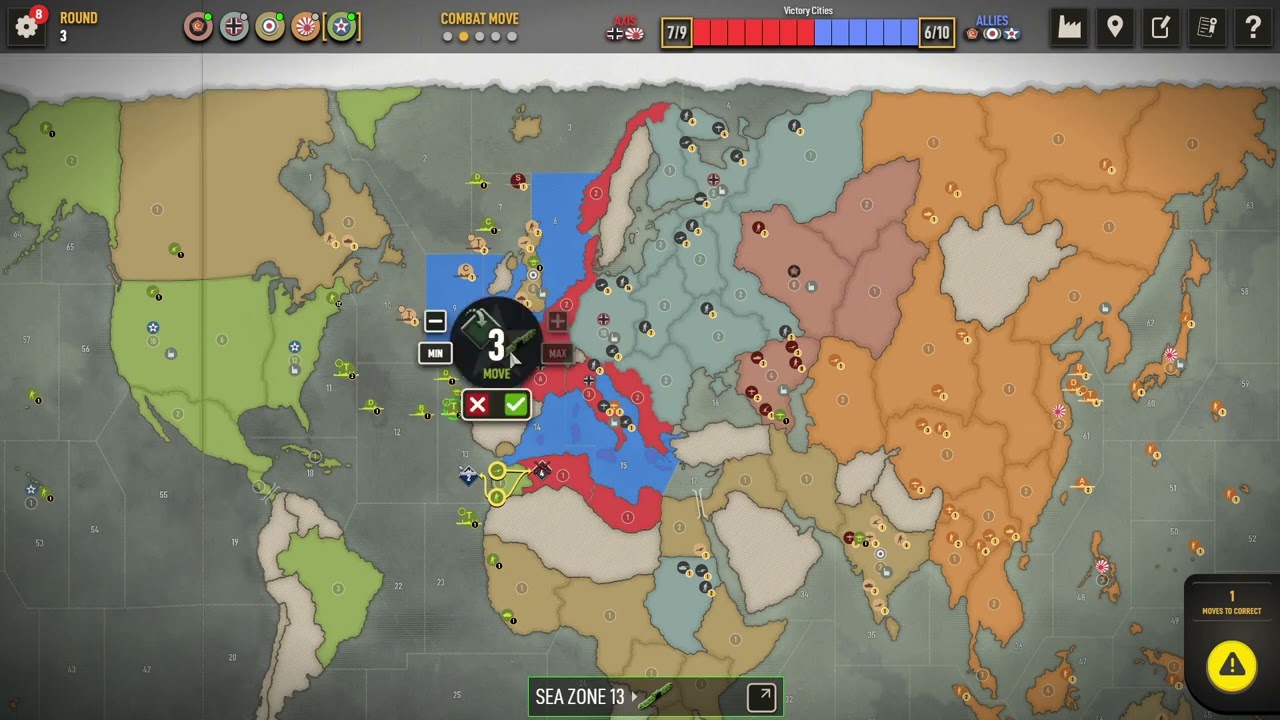 Allies Placement Game 4 Me (Allies) V. MICHELE (Axis), Axis and Allies 1942 Online. Ep. 4
