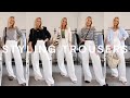 HOW TO STYLE WHITE TROUSERS FOR SPRING! STYLING TIPS AND 5 OUTFIT IDEAS STYLING SPRING TROUSERS