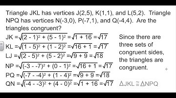 Geometry 4-4 Proving Triangles Congruent - SSS, SAS
