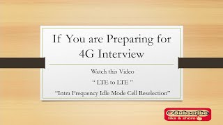 LTE to LTE Intra Frq Idle Mode Cell Reselection Parameter Tuning || 4G Optimization