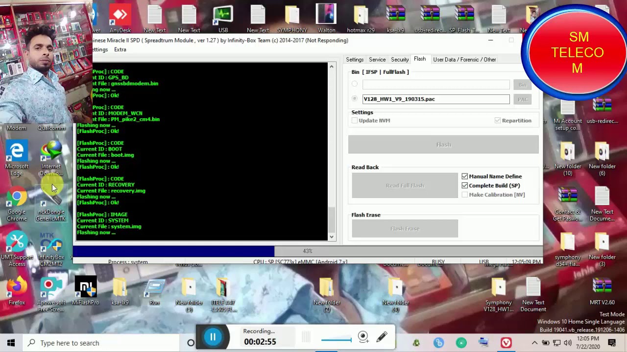 Symphony v128 flash file Firmware Hang logo Dead Recovery