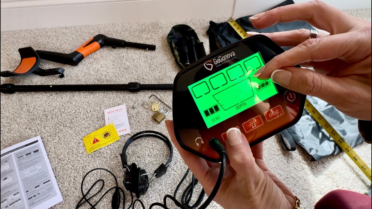 Внимательный обзор деталей | Металлоискатель для взрослых и детей GoGonova: водонепроницаемый и л...