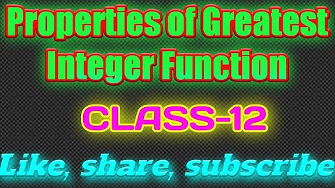 👉 Properties of greatest integer function || CLASS- 12 || #shorts ||