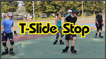 Learn how to stop & slow down on rollerblades & inline skates with T-stop for beginner skaters