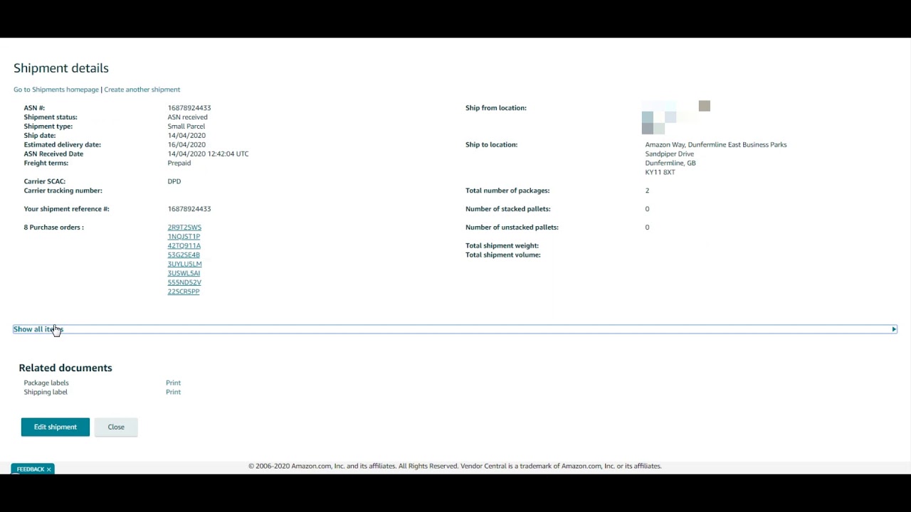 New Creating ASN on Amazon Vendor Central with Odoo.