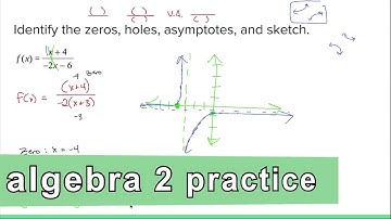 Algebra 2 Practice - Identify Zeros, Holes, Asymptotes, and Sketch a Rational Function