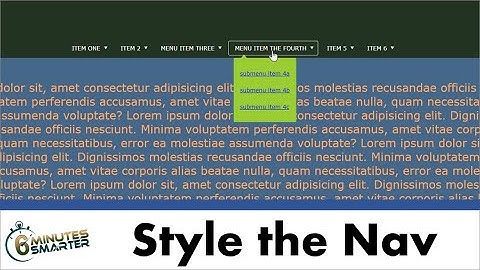 Style a Horizontal Navigation Menu with Drop-down Sub-menus