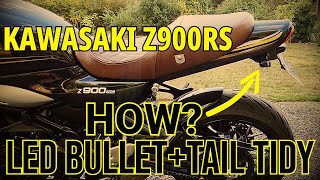 Kawasaki Z900RS: Custom LED Turn Signals & Evotech Tail Tidy Install screenshot 5