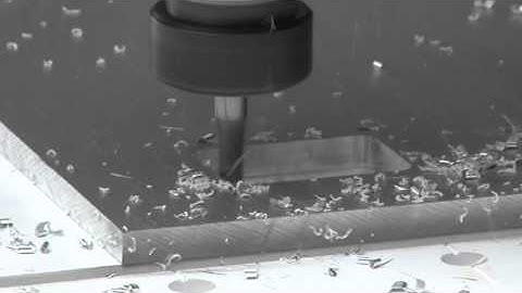 VOLTER 4020 CNC Router. Milling of 10mm aluminium with 4 mm stepdown.