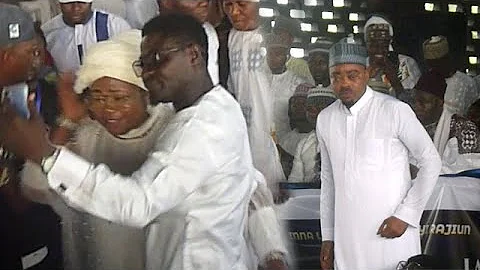 Moment Saoti Arewa & Esther Igbekele arrive @ Oganla Pasuma Mother's Fidau Prayer