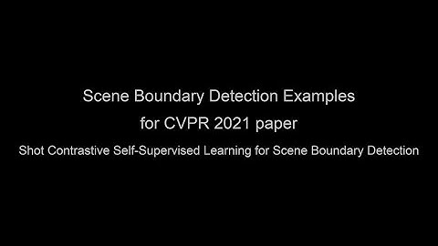Shot Contrastive Self-Supervised Learning for Scene Boundary Detection