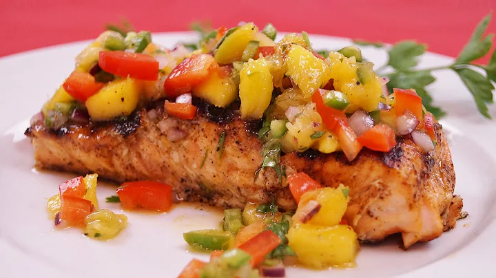 Grilled Salmon With Mango Salsa - Pan Grilled Salm...