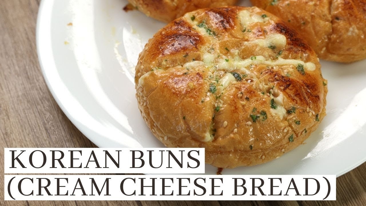 Korean Cream Buns ( Cream Cheese Garlic Recipe )
