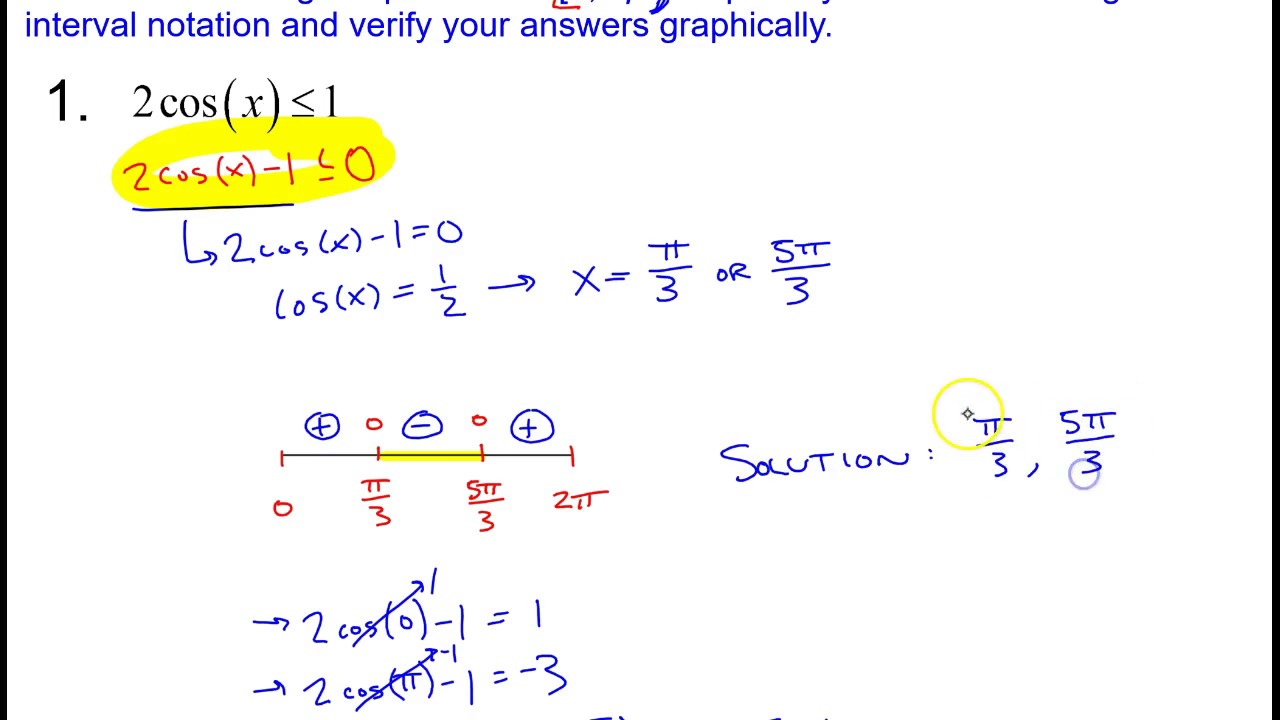 Section 10 7 trig equations and inequalities part 2 ex 1 2
