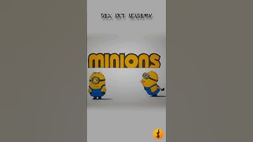 Minion drawing | Easy cartoon drawing #shorts#minions#cute#cartoon#viral#satisfying