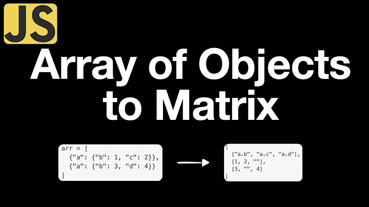 Array of Objects to Matrix - Leetcode 2675 - Python