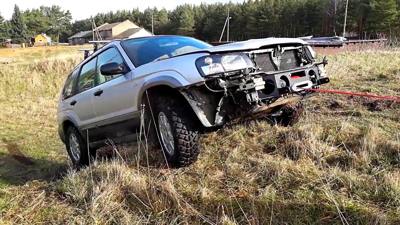 Subaru Forester SG winch plate test. YouTube