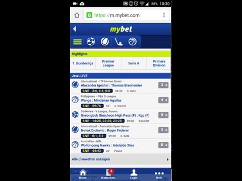 Mybet App - die mobile Webseite von mybet.com