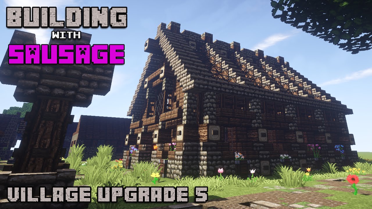 Minecraft Building With Sausage Village Upgrade 5 Greenhouse