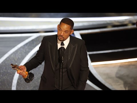 Emotional Will Smith wins Best Actor just moments after punching Chris Rock