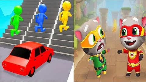 Shape shifting2 game all levels hyper casual game #shapeshifting  vs Talking Tom hero Dash Gameplay 