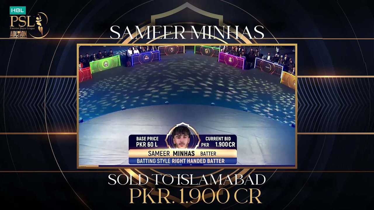 Islamabad United will have starboy Sameer Minhas in their side following a high-stakes contest MX1U