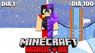 Sobreviví 100 DIAS en Minecraft Hardcore en un Mundo SOLO de HIELO y NIEVE  INVICTOR