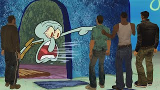 Squidward Screaming At Every Gta Protagonist