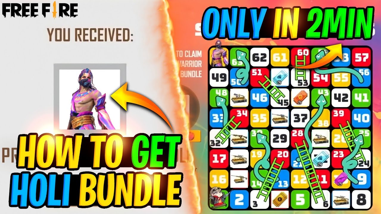 HOLI SNAKES LADDER EVENT FREEFIRE HOW TO GET SNAKES LADDER BUNDLE holi-snakes-ladder-event-freefire-how-to-get-snakes-ladder-bundle