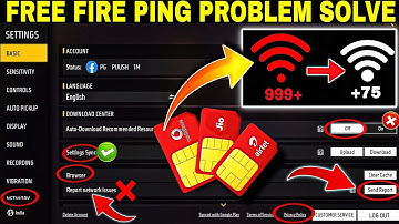 free fire ping problem solution jio sim/FF PING PROBLEM SOLVE/FF Normal Ping But Not Working/part- 2