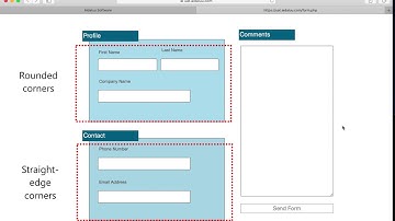 Create web form text fields with rounded corners | Touch Forms Pro 7 For Mac