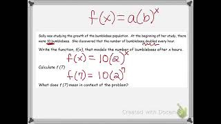 Exponential Functions in Context