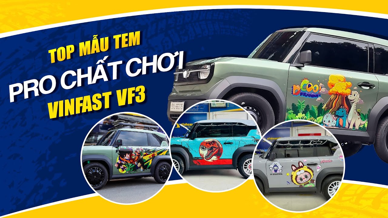 TOP MẪU TEM VIP PRO CHẤT CHƠI DÀNH CHO VF3 - Ô Tô Hoàng Kim - YouTube