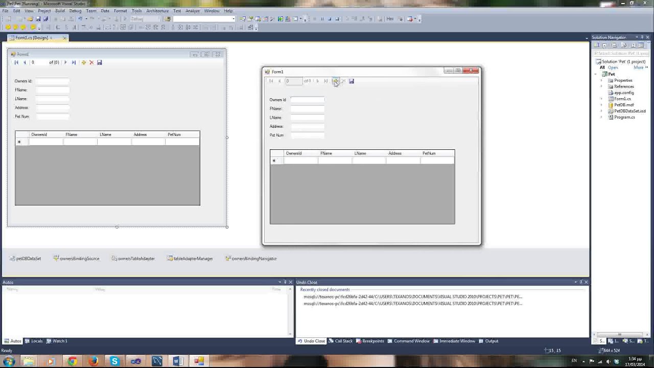 C# simple database and functions (visual studio 2010) gr - YouTube