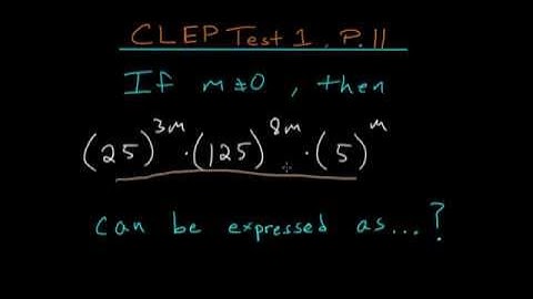 CLEP College Algebra: Exponent Rules