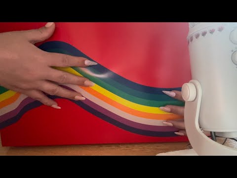 ASMR whispered show & tell. New Handbag/purse 👜 fabric sounds, tapping & scratching