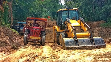 Jcb 3dx Eco Excellence Loading Mud In Sonalika,Mahindra and Swaraj Tractors