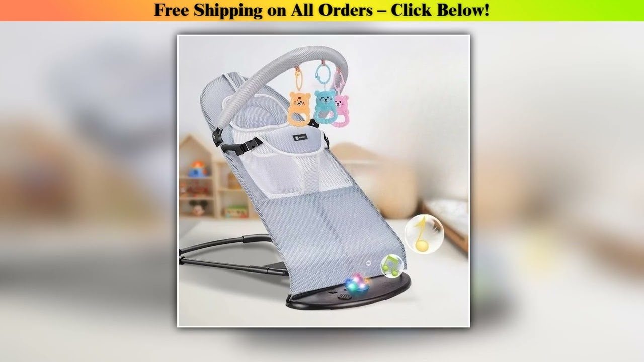 Baby Rocker Swing Chair Soothing Calming Tool Infant Feeding Change Recliner Foldable Adjustable