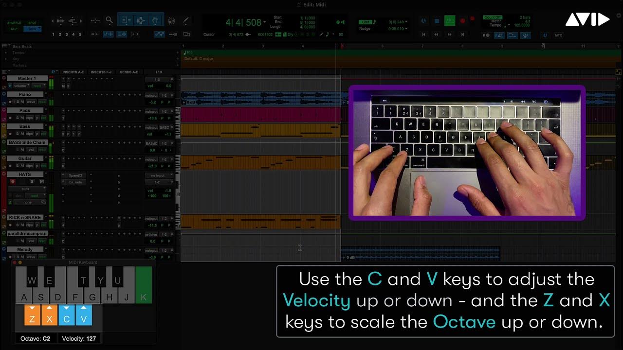 Pro Tools Tech Tips — Virtual MIDI Keyboard YouTube