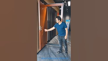 Wooden door pocket display stand. Pull-out door cover and door frame display cabinet.