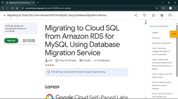 Migrating to Cloud SQL from Amazon RDS for MySQL Using Database Migration Service #qwiklabs #GSP859