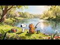 🏕️🌞 Snoopy & Garfield’s Camping Jazz Day 🎣🌊 Relaxing Jazz Music for Study, Reading & Sleep