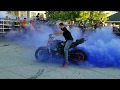 Mcgrath bike night burnout contest 2017. Awesome Ninja burnouts , Harleys, and a moped