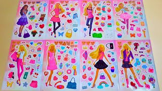 Toyasmr Satisfying With Sticker Book Dress Up Barbie Fashionista